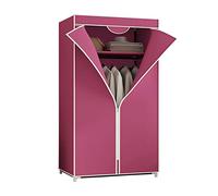 Organizer portatile per armadio, ripiani in tela con asta appendiabiti, rivestimento in tessuto, 150 x 55 x 45 cm, soluzione leggera e salvaspazio per la casa