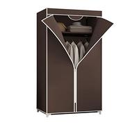 Organizer portatile per armadio, ripiani in tela con asta appendiabiti, rivestimento in tessuto, 150 x 55 x 45 cm, soluzione leggera e salvaspazio per la casa