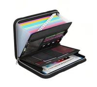 Organizer portatile per documenti A4 con manico, cartella a fisarmonica di grande capacità, borsa multi-tasca per casa, ufficio e viaggi (colore senza manico)