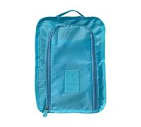 Organizer portatile per scarpe, impermeabile, in tessuto di poliestere, con due scomparti per le vacanze, essenziale, resistente agli odori, custodia da viaggio, blu cielo, Taglia unica