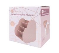 Organizer portatrucchi 4 scomparti - forma cuore, capiente e versatile