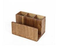Organizer Posate con Porta-tovaglioli Bambù Naturale 4 Scomparti per Cucina