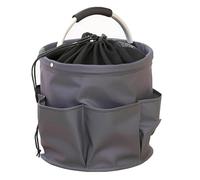 Organizer Prodotti Pulizia 17L,Cesto per La Conservazione dei per Casa, Contenitore per Utensili, Borsa per Attrezzi da Giardino,Panier de Pique-nique pour l'extérieur(Grey,B)