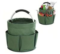 Organizer Prodotti Pulizia 17L,Cesto per La Conservazione dei per Casa, Contenitore per Utensili, Borsa per Attrezzi da Giardino,Panier de Pique-nique pour l'extérieur(Green,A)