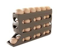 Organizer salvaspazio per uova con coperchio trasparente per un rapido controllo dell'inventario e una conservazione ordinata del frigorifero contenitore per uova a più strati