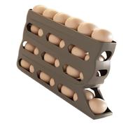 Organizer salvaspazio per uova con coperchio trasparente per un rapido controllo dell'inventario e un contenitore ordinato per uova in frigorifero