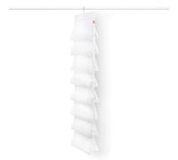Organizer Scarpe Appendibile per Porte e Armadi - con 8 Scomparti per 16 Paia, in PEVA, 131x33cm, Bianco