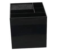 Organizer Scomparti per Forbici da Parrucchiere e Pettini con 6 | Plastica Nera, Grande Capacità con Divisori Multipli, per Bagno e Hotel, Adatto a Clips e Strumenti