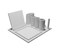 Organizer Scrivania con Supporto Telefono Porta Penne USB Post-it Ufficio