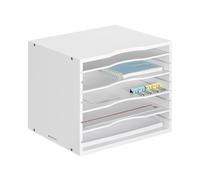 Organizer Scrivania Porta Documenti - Portadocumenti in Legno Bambù 5 Ripiani