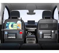 Organizer Sedile Auto per Toyota Camry Auris Aygo Yaris Corolla Supra Highlander, Protezione Sedile in Pelle PU Impermeabile, Borsa Portaoggetti da Schienale con Tavolino Pieghevole, Accessorio Auto