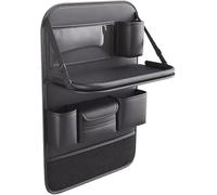 Organizer Sedile Posteriore Auto con Tavolino Pieghevole per BMW 5 Series E60 E61 2004-2010 530d 525d 520i 523i 525i 528i 530i, Impermeabile Protezione Sedile Auto Bambini con Tasche, Nero