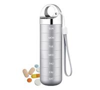Organizer settimanale per pillole, contenitore per integratori alimentari in metallo, contenitore portatile per medicinali, per adulti, anziani, viaggiatori, infermieri, routine quotidiana, viaggi