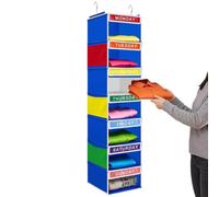 Organizer Settimanale per Vestiti Appendiabiti Settimanale Pieghevole | Organizer Armadio con Mensole per studenti universitari camper porta pantaloni jeans maglioni felpe ho