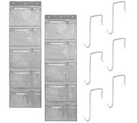 Organizer settimanale per vestiti per bambini a 5 ripiani, per armadio, a sospensione con giorno della settimana dal lunedì al venerdì, mensola da sospendere sopra la porta per magliette, 2 pezzi