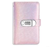 Organizer sicuro in pelle PU con lucchetto con password, design compatto per la gestione finanziaria organizzata (rosa)