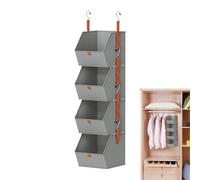 Organizer sopra la porta - Sospensione su quattro livelli, borse in tessuto ad alte prestazioni, sistema di cinghie regolabili, design leggero e pieghevole | Per inquilini, camera da letto, dormitorio