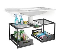Organizer Sottolavello Cucina Espandibile con 2 Cassetti Estraibili