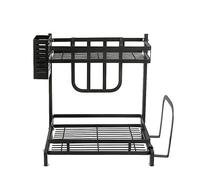 Organizer Sottolavello Cucina in Acciaio Inox, 2 Livelli sotto Lavello Cucina Organizer con Cassetti Scorrevoli, Durevole Under Sink Organizer, Multiuso Porta Detersivi Sottolavello-34*21*41,7 cm