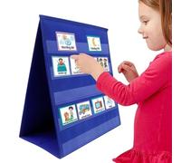 Organizer tascabile per grafici per aula - Supporto per grafici tascabile da tavolo - Supporto per dimostrazioni di in piedi, forniture per l'aula per la scuola e l'istruzione domiciliare