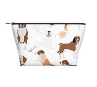 Organizer trapezoidale per cosmetici a forma di cane Beagle, trousse per il trucco, trousse grande, organizer per ufficio e viaggi.