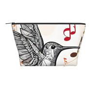 Organizer trapezoidale per cosmetici con simbolo musicale, trousse per il trucco, trousse grande, organizer per ufficio e viaggi.