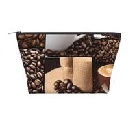 Organizer trapezoidale per cosmetici e caffè, trousse per il trucco, trousse grande, organizer per ufficio e viaggi.