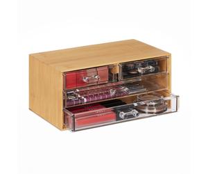 Organizer trucchi Cestino per trucco 4 cassetti Trasparente Organizer cosmetici