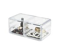 Organizer trucchi trasparente 2 cassetti 23,8x15,3x10,8 cm Trasparente