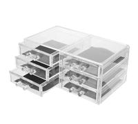 Organizer Trucci Trasparente Tre Cassetti in Acrilico per Vanity | Contenitore Cosmetici, Linee Eleganti e Pulite, Uso su Bagno e Tavolo, Aiuta Ordine e Ricerca Rapida