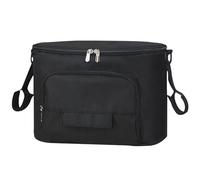 Organizer universale per passeggino, multifunzione, impermeabile, con chiusura in velcro, spallacci regolabili, per pannolini, biberon (nero)