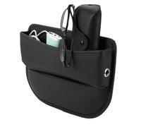 Organizer universale per spazi tra i sedili dell'auto, in similpelle, nero