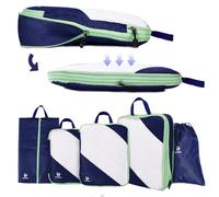 ORGANIZER VALIGIA 5 PEZZI SET, COMPRESSIONE PACKING CUBE SALVASPAZIO ESPANDIBILE
