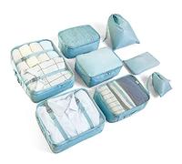 Organizer Valigia Set di 8,McNory Organizzatori da Viaggio Cubi di Imballaggio lavanderia sacchetto dei bagagli Compressione Sacchetti Bag per i vestiti,Cosmetici,scarpe,Intimo
