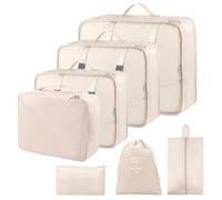 Organizer Valigie, 7 Pezzi Sistema di Cubo di Viaggio, Separatori Buste Viaggio Travel Organizer, rganizzatore per Organizer Valigie Set, Organizzatori Sacchi Valigia di Stoccaggio Set
