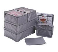 Organizer Valigie, Set da 7 pezzi Sistema di Cubo di Viaggio, Abbigliamento Intimo Calzature Organizzatori Sacchi Valigia di Stoccaggio Set,Separatori Buste Viaggio Travel Organizer