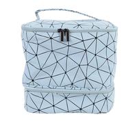 Organizer Viaggio per Smalto per Unghie a Doppio Strato con Manico, Contiene 30 Bottiglie, Custodia per Trasporto Unghie, Borsa Porta Smalto Resistente All'Acqua per Strumenti