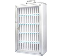 Organizza E Blocca in Modo Sicuro I Telefoni Cellulari A Scuola, in Fabbrica O nei Centri D'esame - Tsparent, Numbered Locker Design - Armadietto per Telefoni Cellulari, Silver, 60