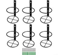 Organizza ed esponi con stile utilizzando i nostri 6 portabottiglie da parete in metallo (verso l'alto)