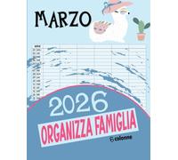 Organizza Famiglia 2026: Calendario familiare 6 persone Mensile da gennaio a dicembre 2026 con date vacanze e celebrazione - Registrare ... familiari per i prossimi 12 mesi, A4- Amante degli unicorni
