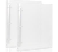 Organizza il tuo spazio con questo organizer per raccoglitori trasparenti, dotato di ampi pannelli e 3 anelli, copertina trasparente per una rapida