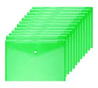 Organizza il tuo spazio con sicurezza, buste di plastica per documenti formato A4, chiusura a scatto per una conservazione sicura, resistente