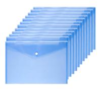 Organizza il tuo spazio con sicurezza, buste di plastica per documenti formato A4, chiusura a scatto per una conservazione sicura, resistente