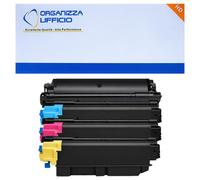Organizza Ufficio Kit 4 Toner TK-5270 TK 5270 TK5270 Compatibili per Kyocera ECOSYS M6230cidn M6630cidn P6230cdn (Nero + Ciano + Giallo + Magenta)