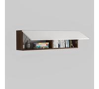 Organizzare Libreria galleggiante a parete da 39 pollici(Walnut+White)