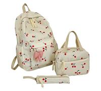 Organizzatore a mano per borsa a fiocco da sogno per ragazze con borsa a nodo per scatola da pranzo, set carino e comodo per i giorni Borse e mano chiare approvate dallo stadio, bianco, Taglia unica