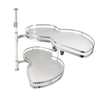 Organizzatore angolare allungabile da cucina, organizer angolare per angoli morti, 2 livelli, 15 kg, 84 x 44 x 22 cm