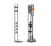 Organizzatore Aspirapolvere Dyson, Metallo, Compatibile con Dyson V15 V12 V11 V10 V8 V7 V6 - DC58/ DC59/ DC62/ DC74. Supporto per il Pavimento, senza Forare la Parete. Staffa Verticale.