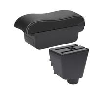 organizzatore auto Per Renault Per Clio 4 Box Bracciolo Auto Accessori Portaoggetti Posacenere Superficie Curva(C3 Black white NOUSB)