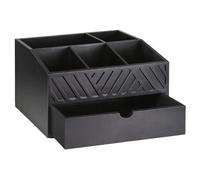 Organizzatore Bar Caffè - Cassetto portaoggetti condimenti | Scatola in legno grande capacità | 5 scomparti multifunzionali, accessorio cucina casa ufficio camera da letto, soluzione pratica per